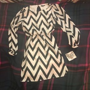 My Michelle chevron striped dress